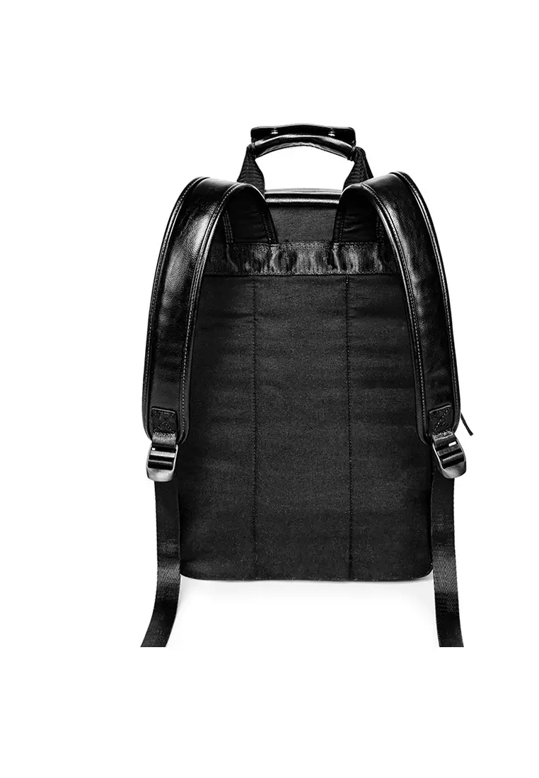 Lara Men Plai n Zipper Backpack - Black