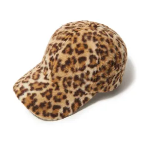 Lele Sadoughi Fleece Baseball Cap- Leopard