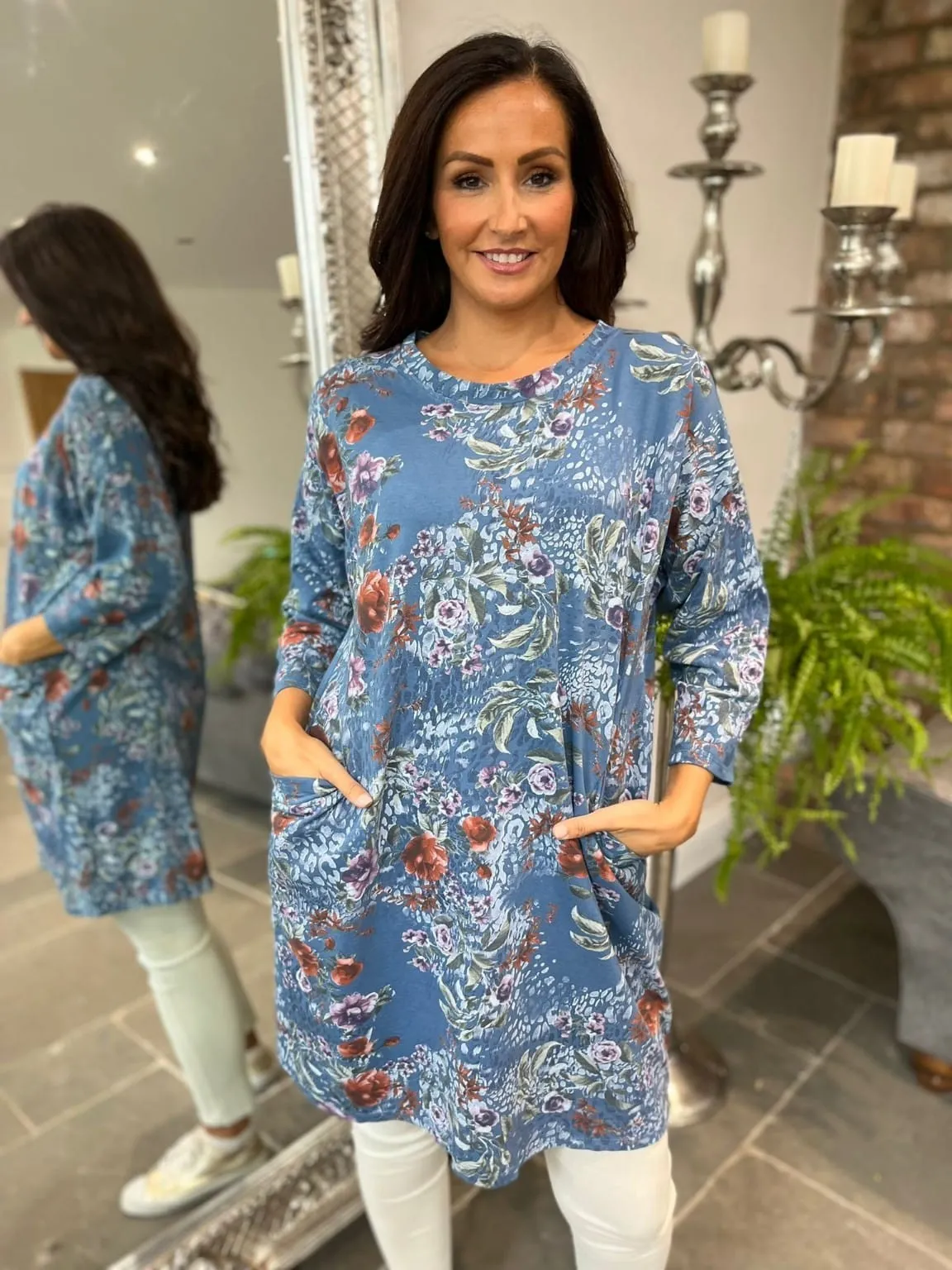 Leopard Floral Tunic Stacey