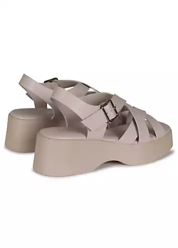 Linzi Malika Nude Platform Gladiator Sandals | Grattan