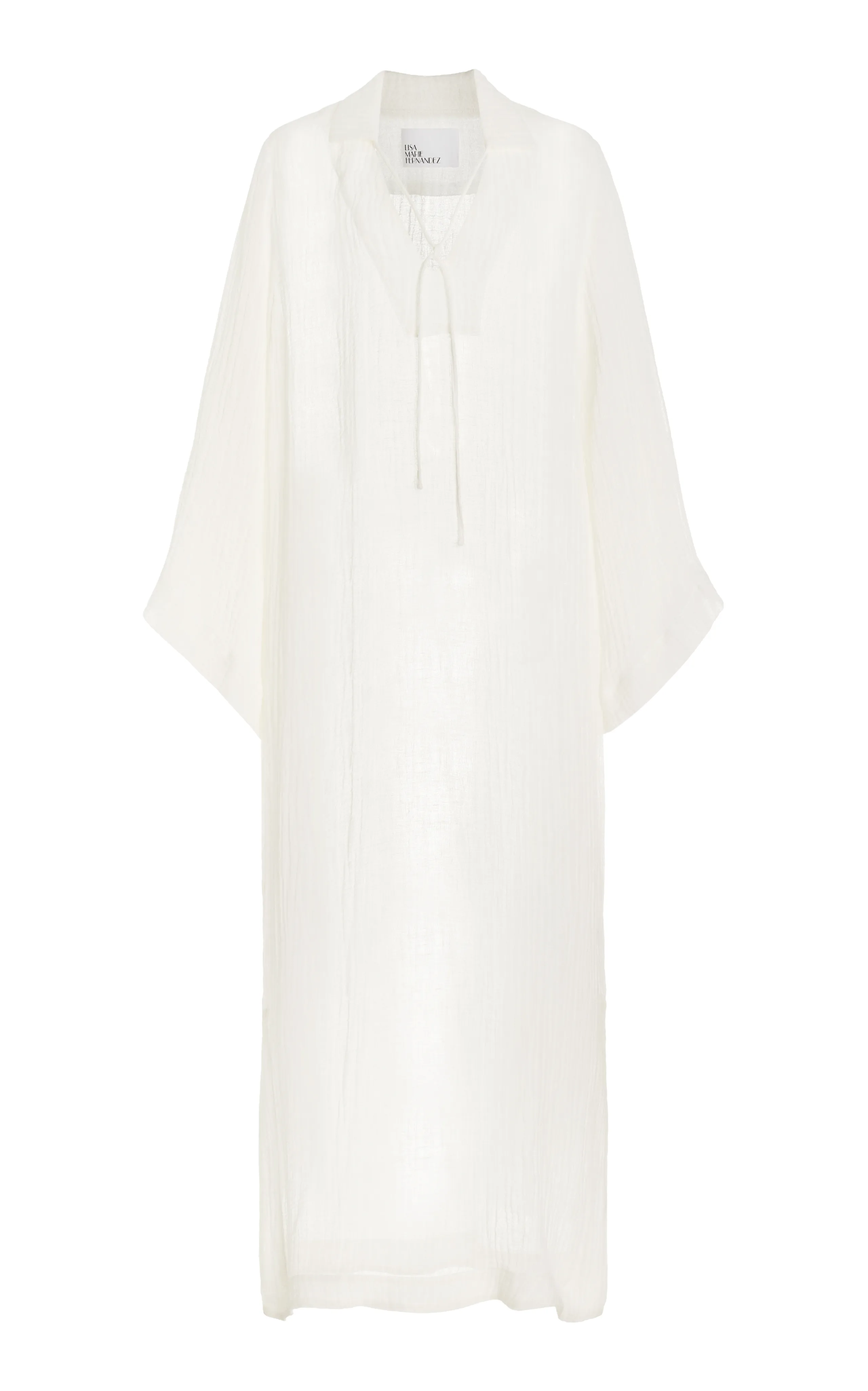 Lisa Marie Fernandez Linen-Blend Gauze Tunic Caftan