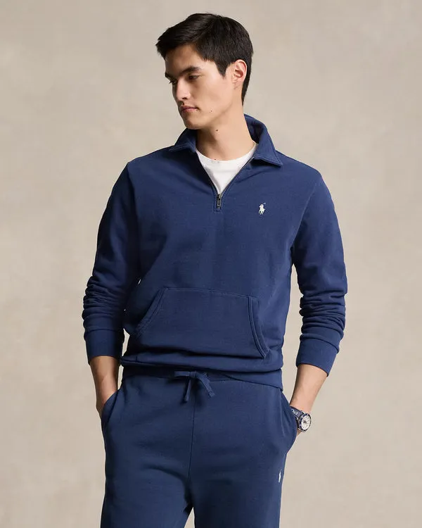 Loopback Fleece Quarter-Zip Sweatshirt - Navy