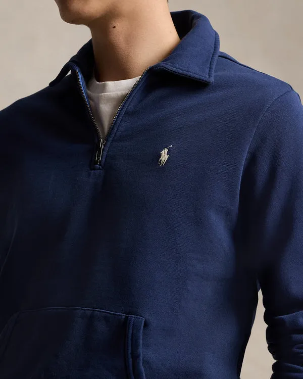 Loopback Fleece Quarter-Zip Sweatshirt - Navy