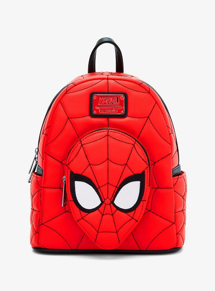 Loungefly Marvel Spider-Man Quilted Mask Mini Backpack - BoxLunch Exclusive