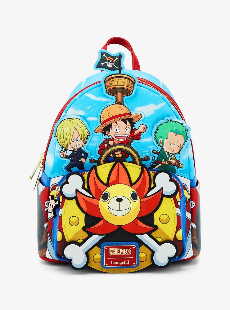 Loungefly One Piece Chibi Trio Thousand Sunny Mini Backpack