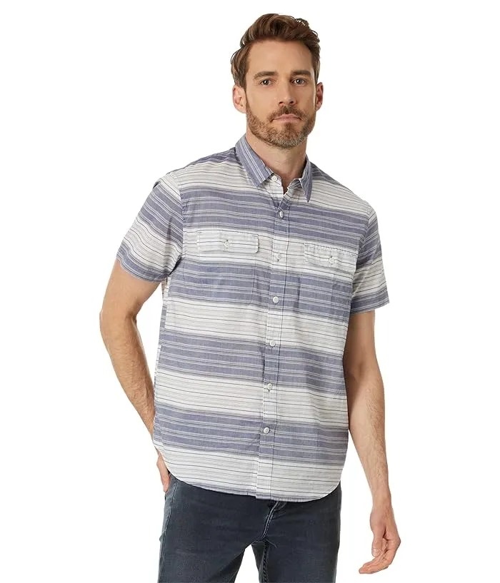 Lucky Brand Striped Short Sleeve Workwear Shirt