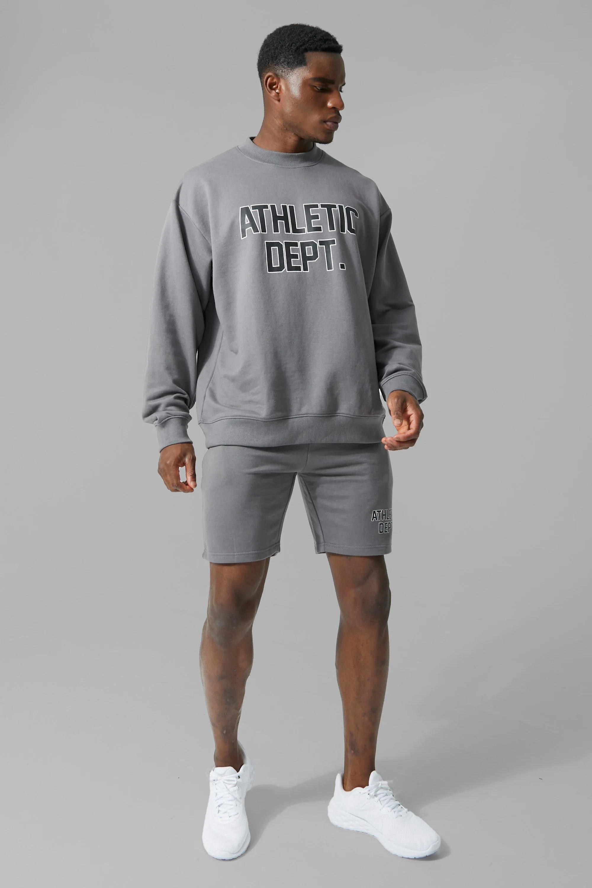 Man Active Oversized Athletic Sweat Tracksuit | boohooMAN UK