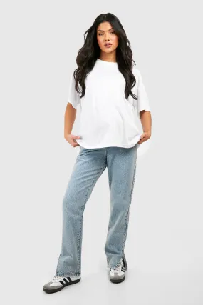 Maternity Over Bump Split Hem Straight Jean