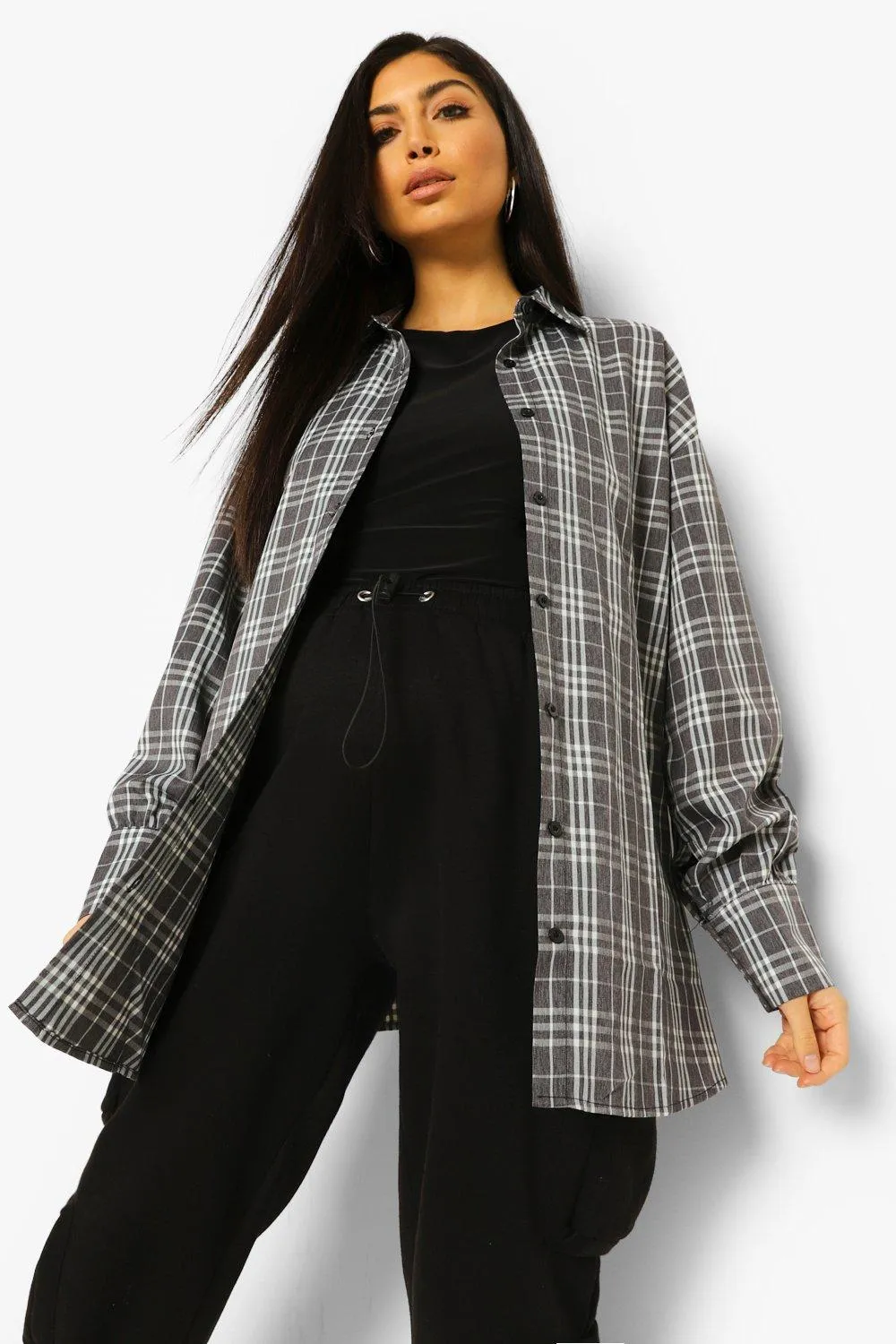 Maternity Oversized Flannel Shirt