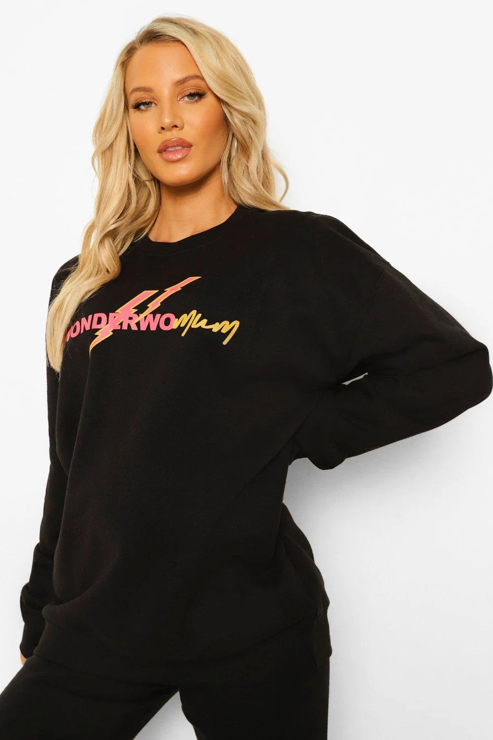 Maternity 'Wondermomum' Slogan Sweatshirt