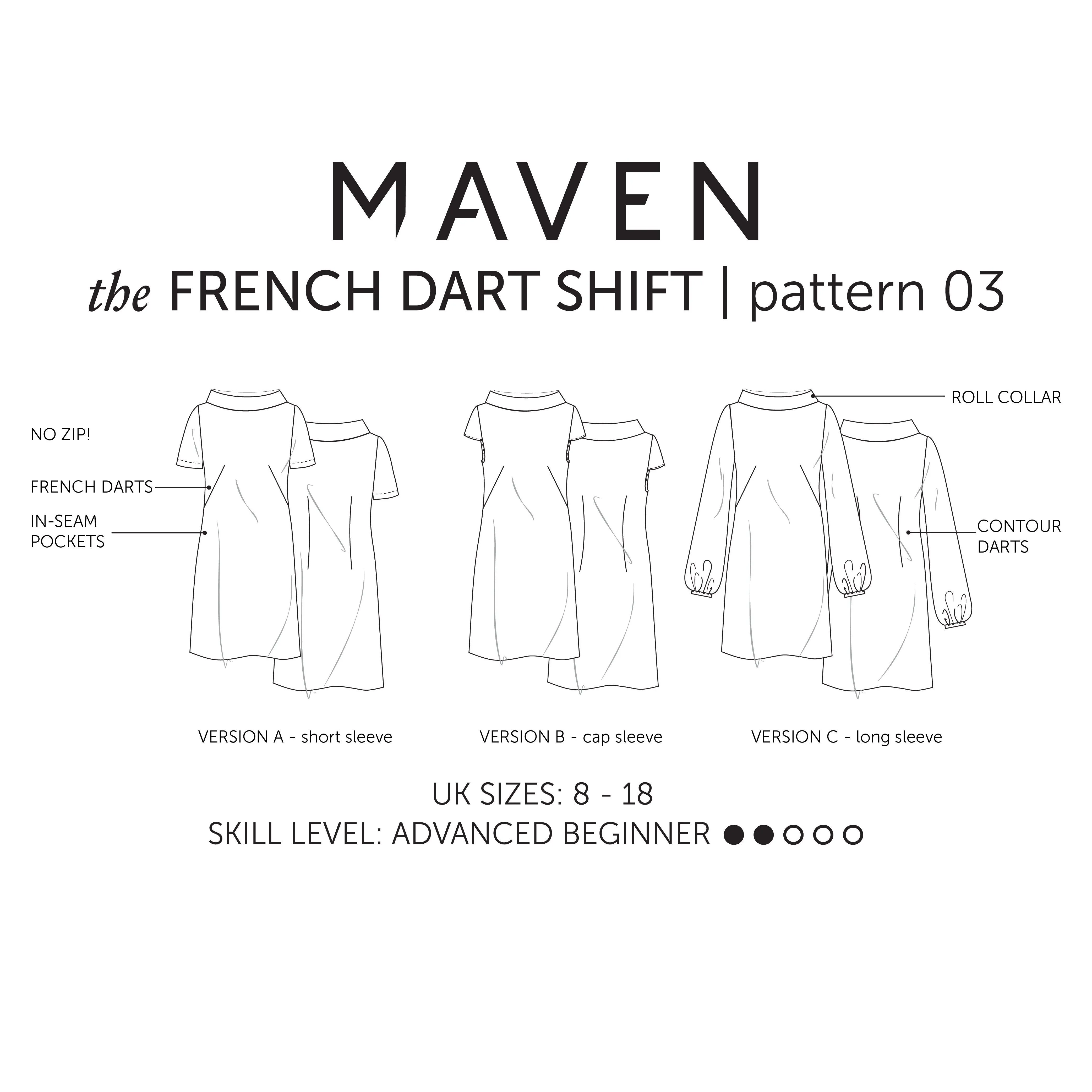 MAVEN PATTERNS  The French Dart Tunic Sewing Pattern