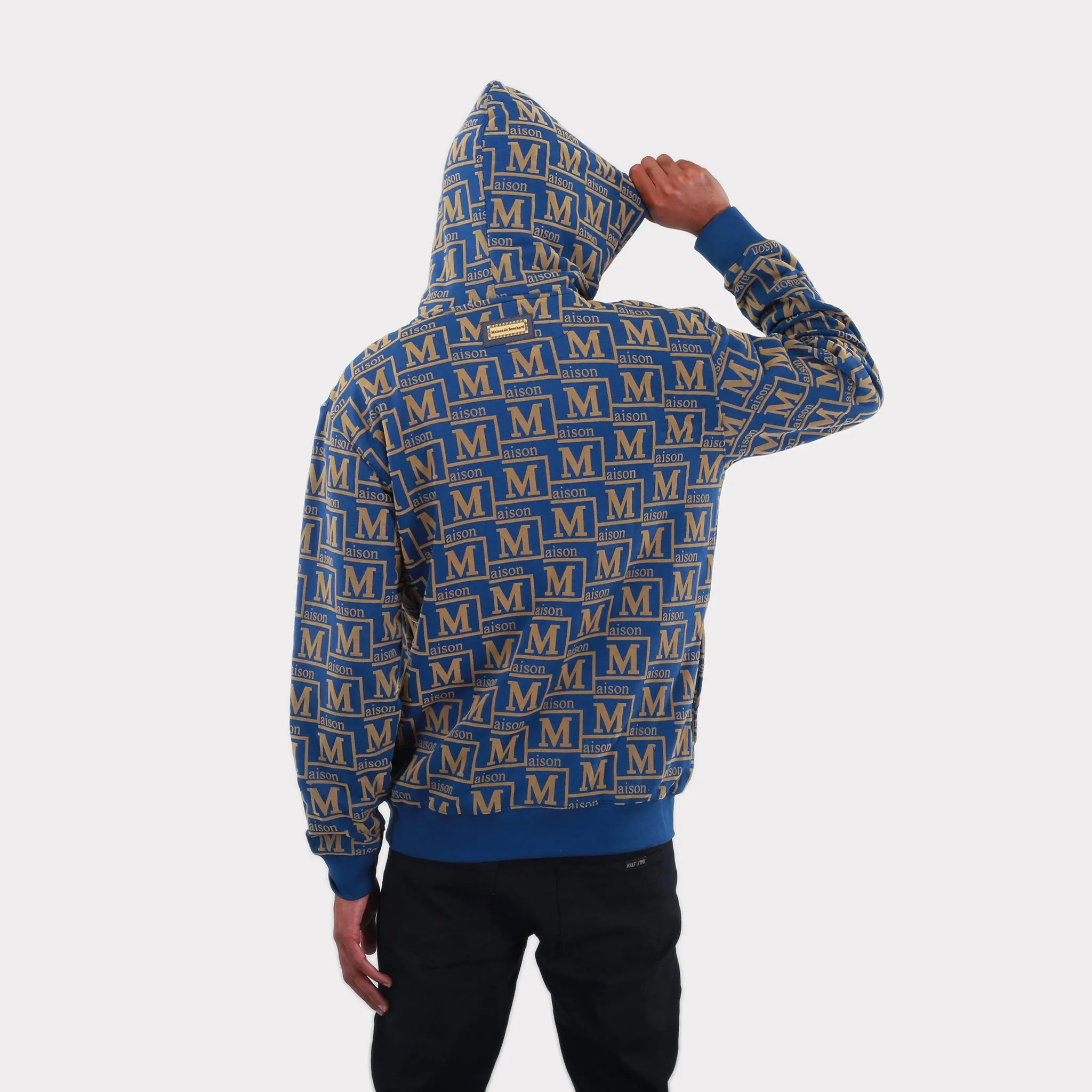 MDB Couture Men's French Terry Monogram Hoodie Sweatshirt