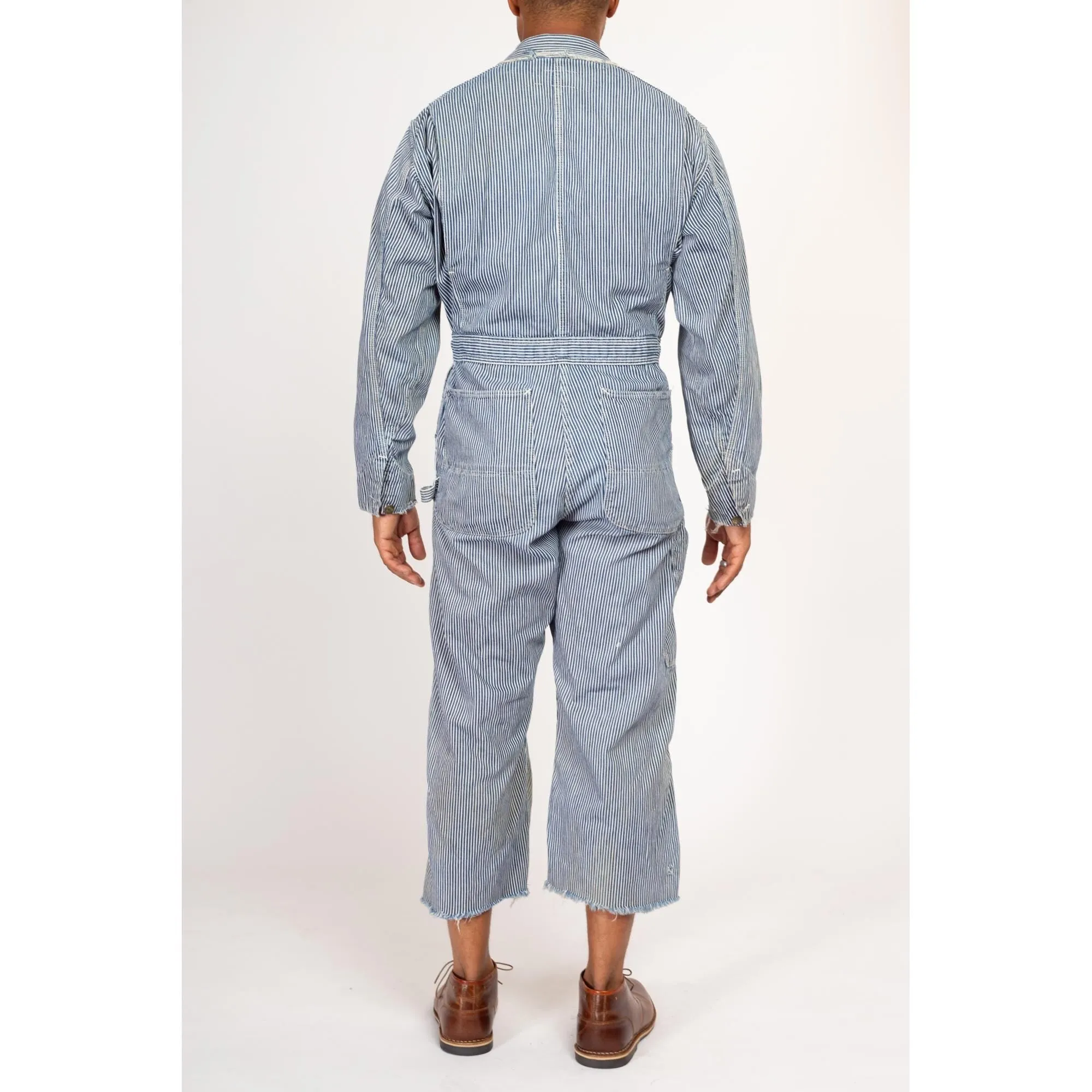 Medium 1950s Hickory Stripe Sanforized Workwear Coveralls