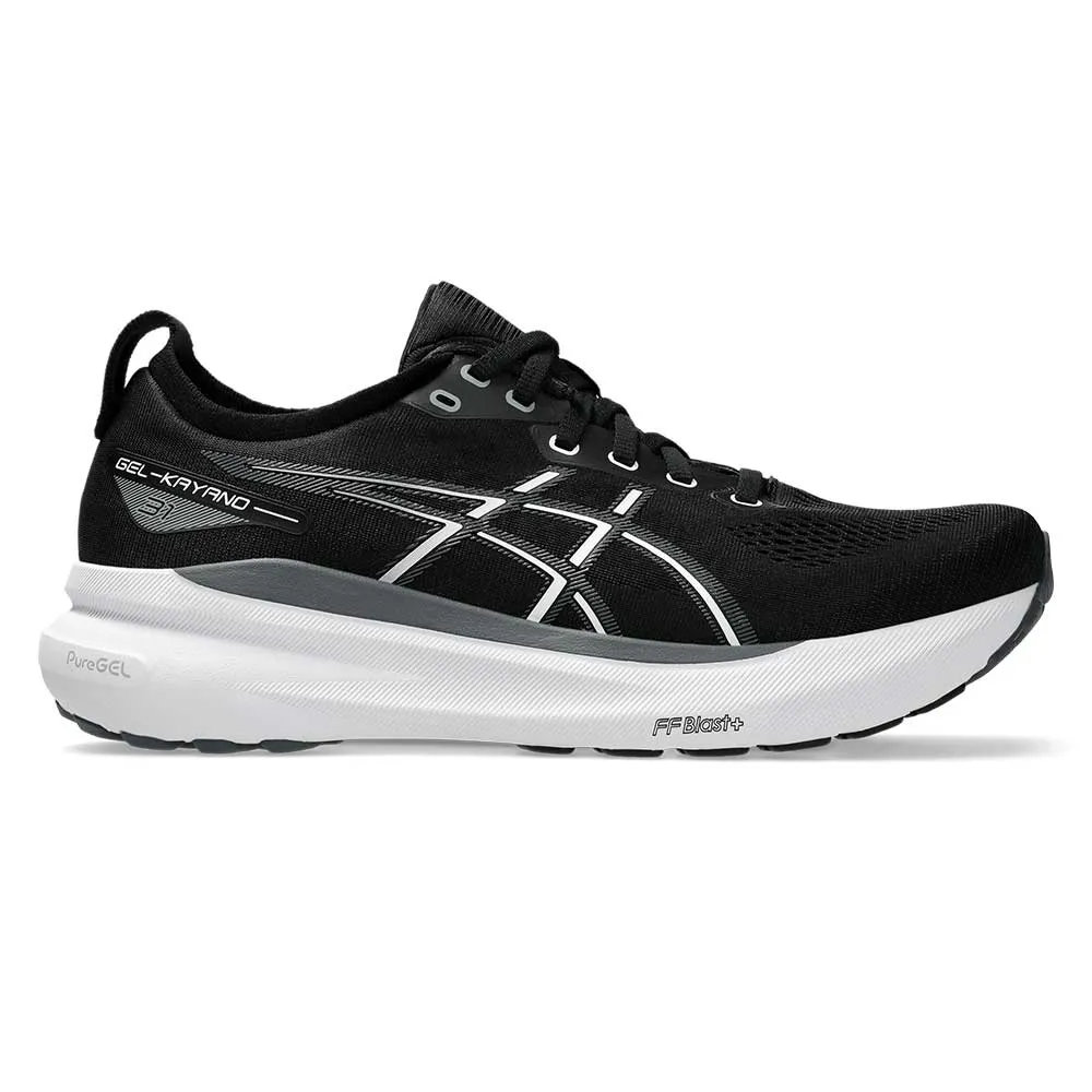 Men's Gel-Kayano 31 Running Shoe - Black/White - Wide (2E)