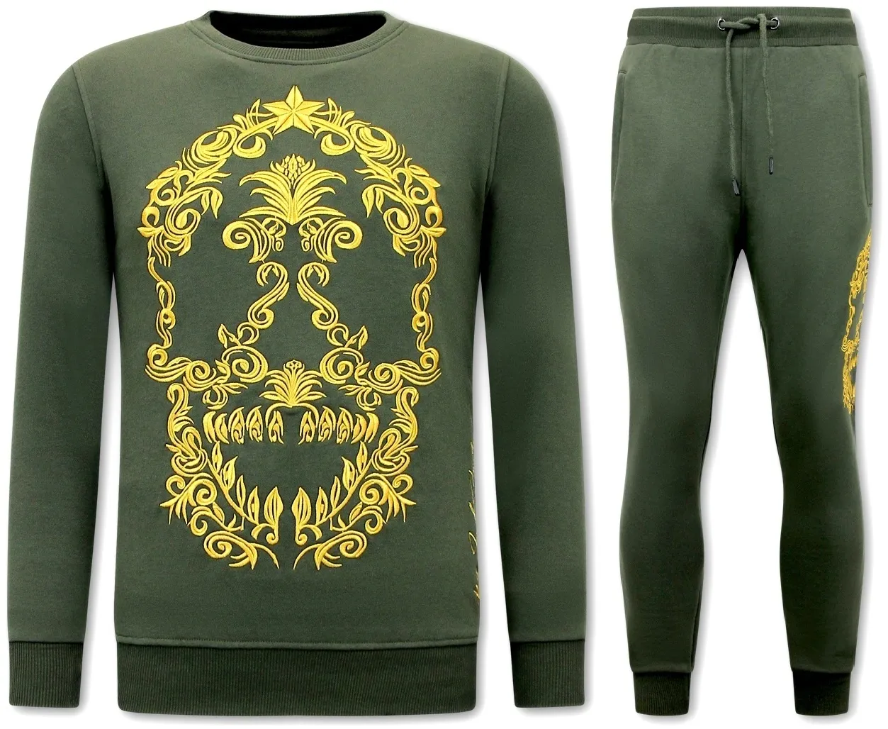 Mens Tracksuit Set Skull Embroidery | NEW |