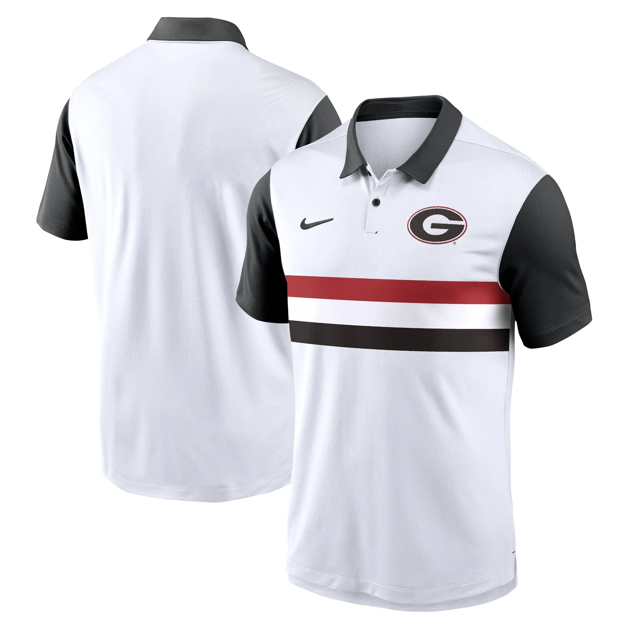 Men's Nike White Georgia Bulldogs Primetime Campus Vapor Performance Polo