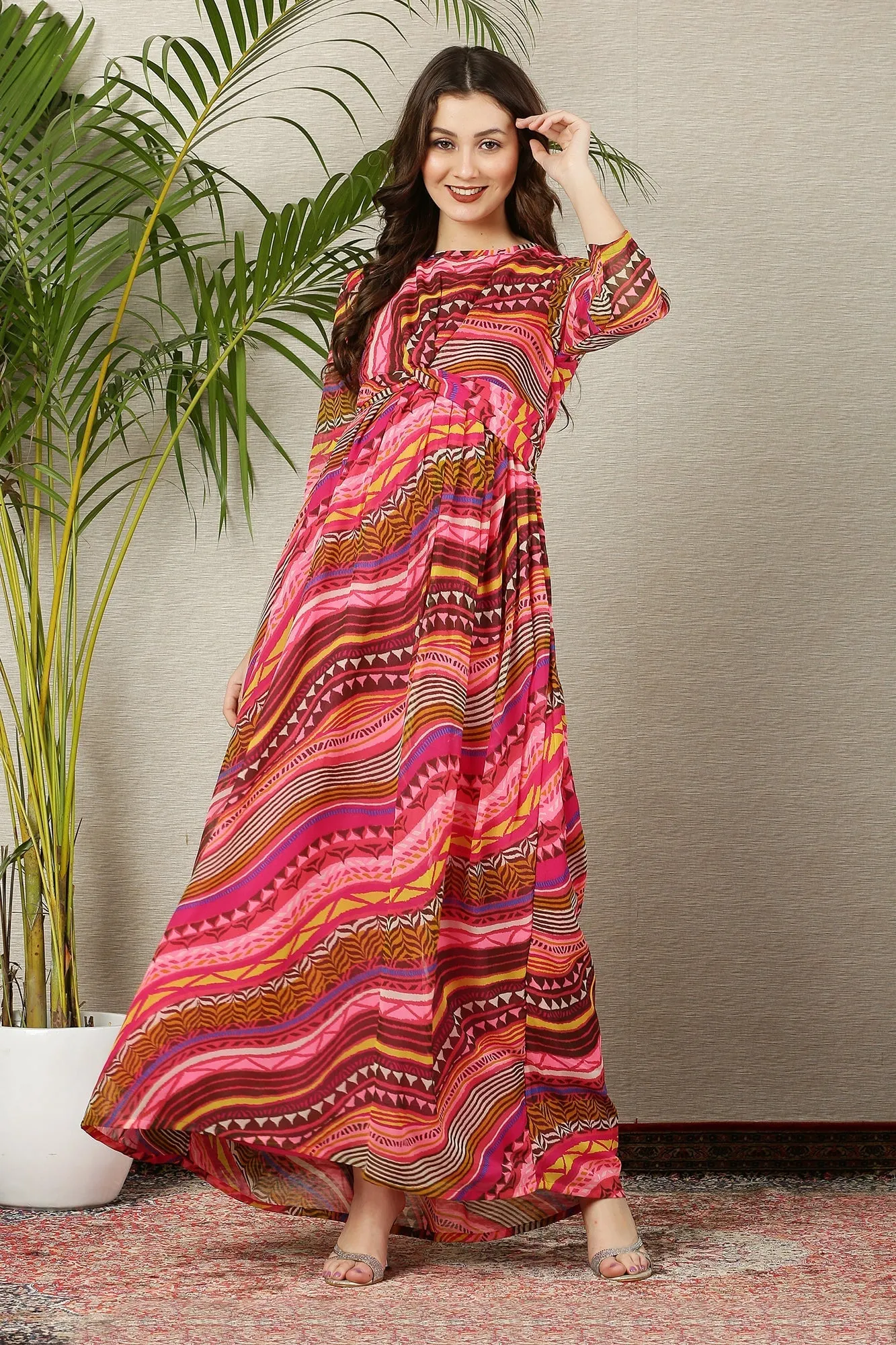 Merry Colorful Maternity Knot Dress