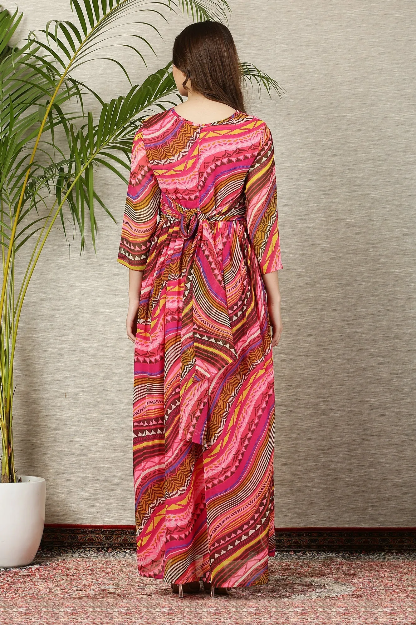 Merry Colorful Maternity Knot Dress