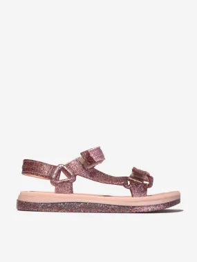 Mini Melissa Girls Rider Papete Glitter Jelly Sandals