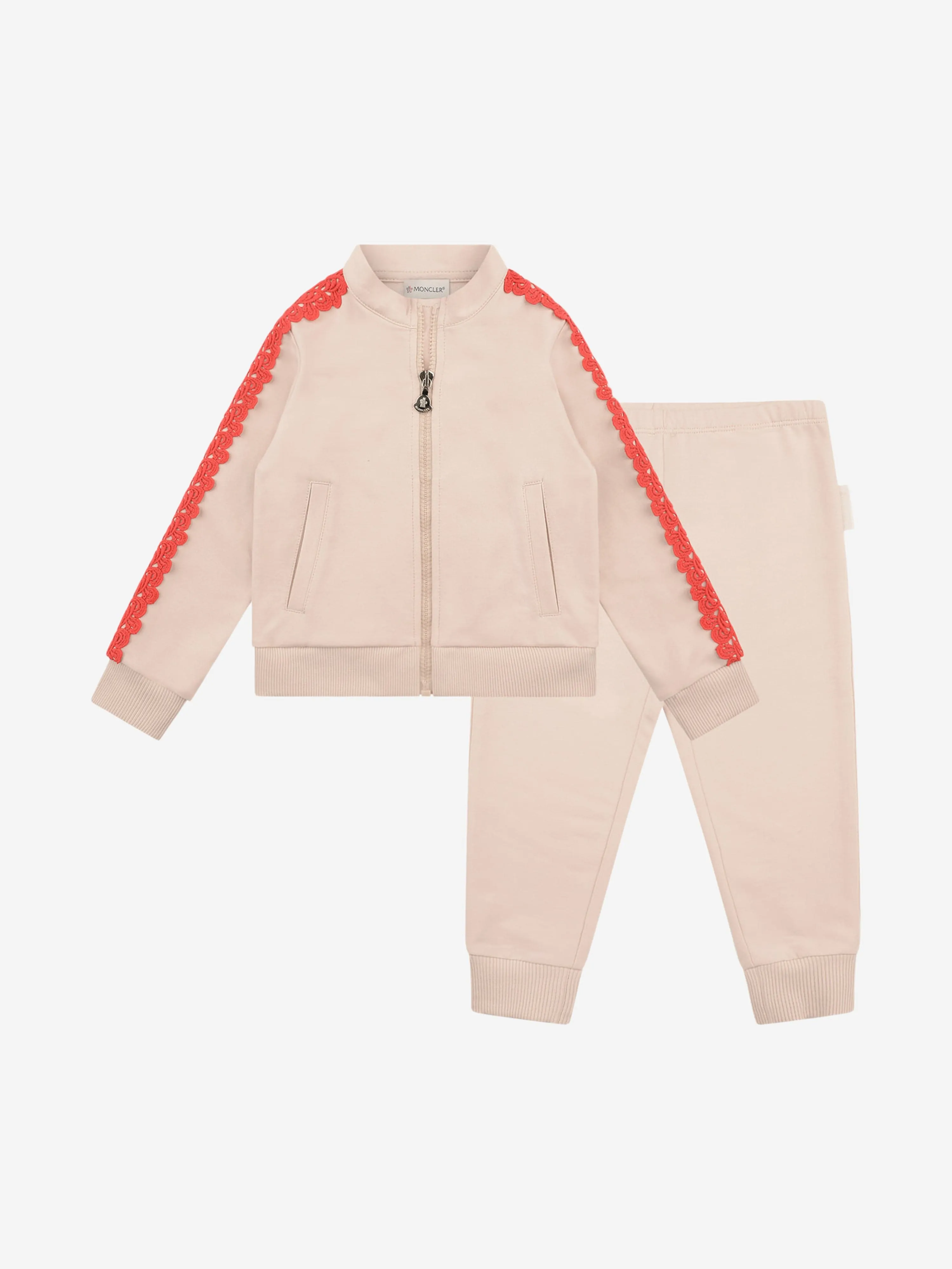 Moncler Enfant Girls Tracksuit With Embroidered Trims