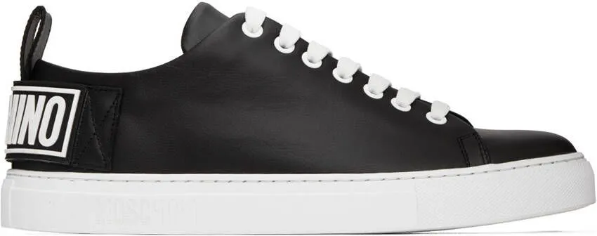 Moschino Black Logo Patch Sneakers