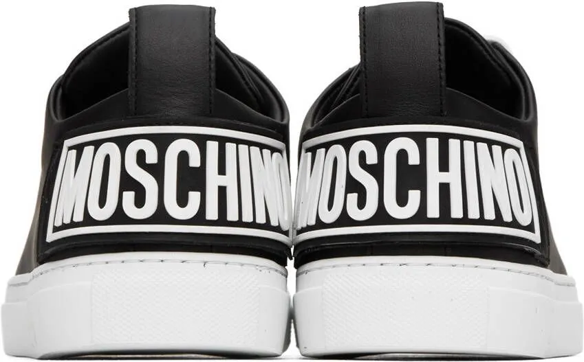 Moschino Black Logo Patch Sneakers