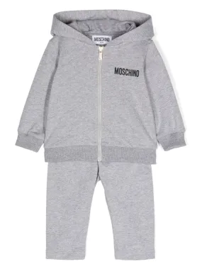 MOSCHINO KIDS Grey Tracksuit with Moschino Teddy Bear Print