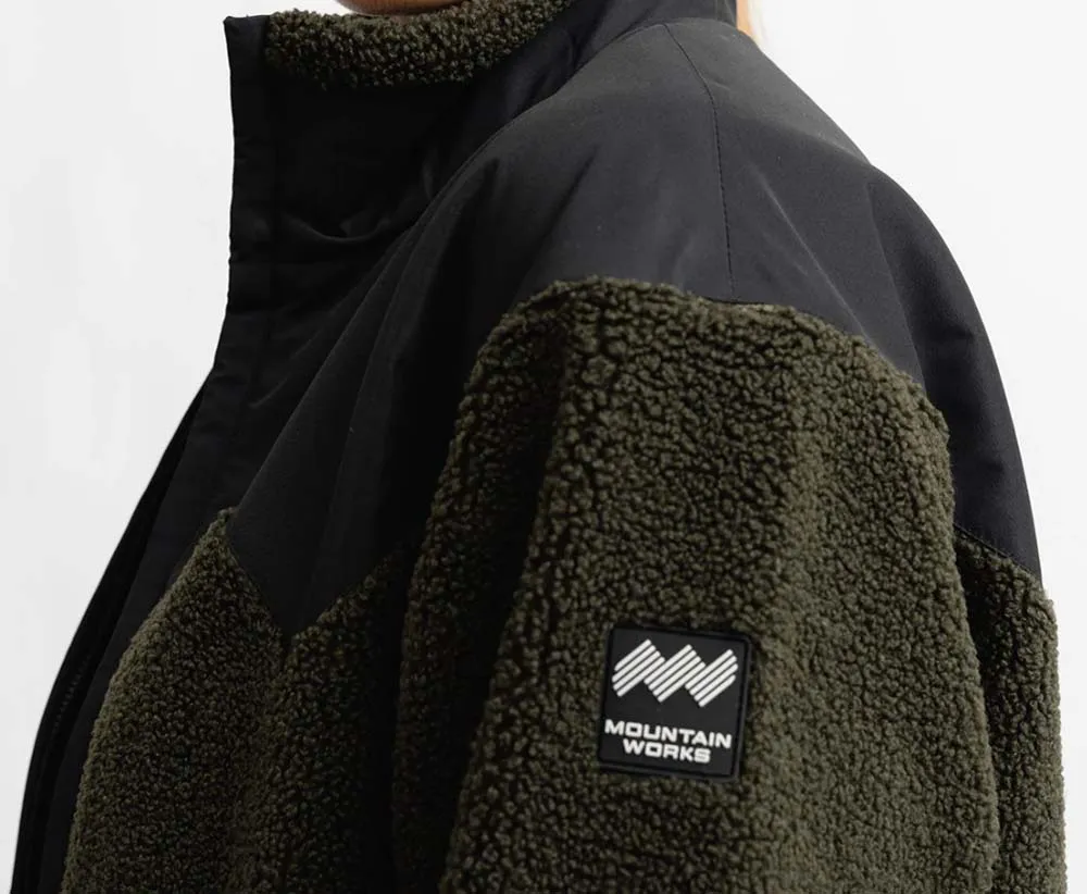 Mountain Works Unisex Hybrid Pile Fleece Military | Buy Mountain Works Unisex Hybrid Pile Fleece Military here | Outnorth