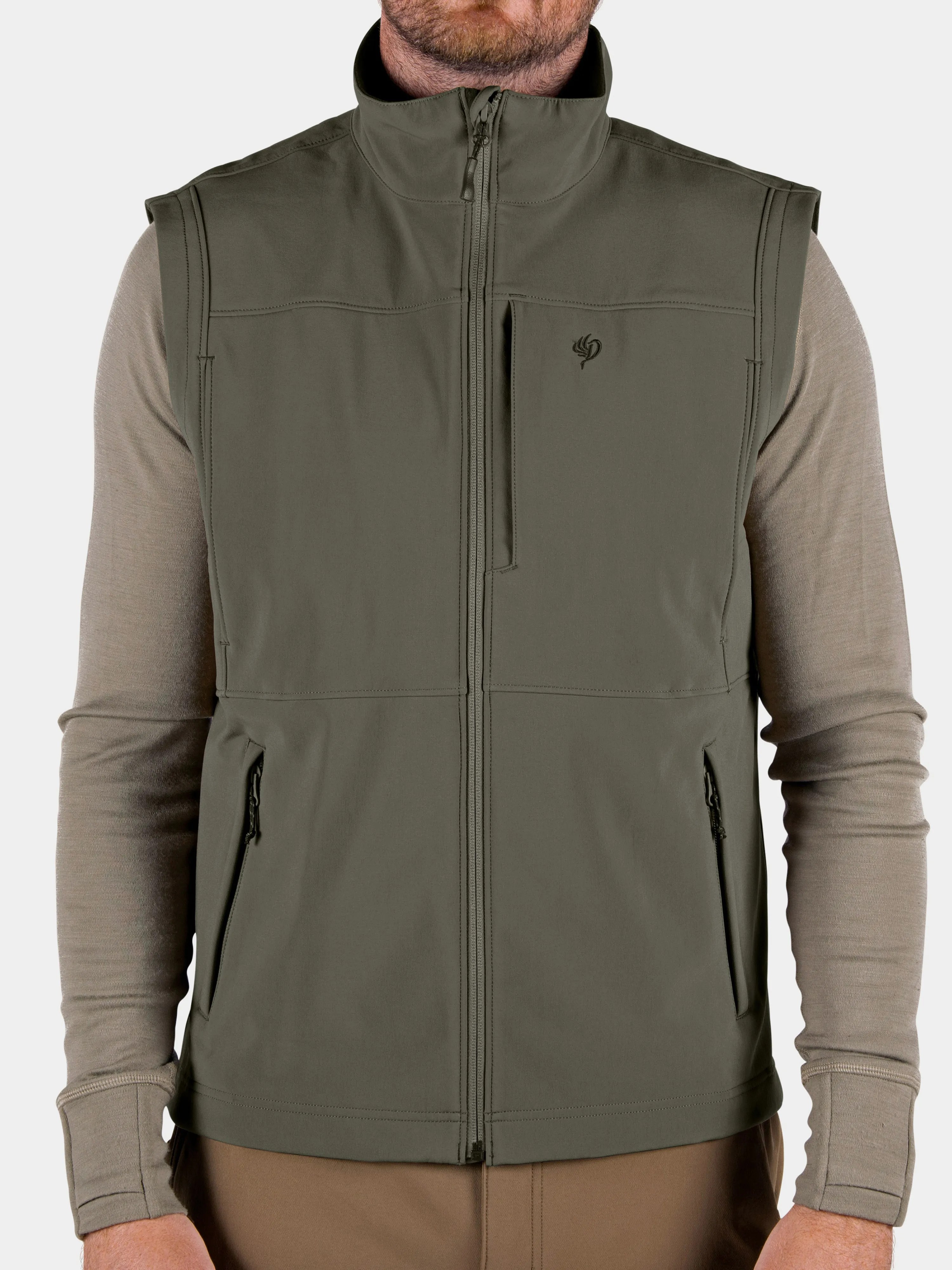 M's Contact Softshell Vest Moss