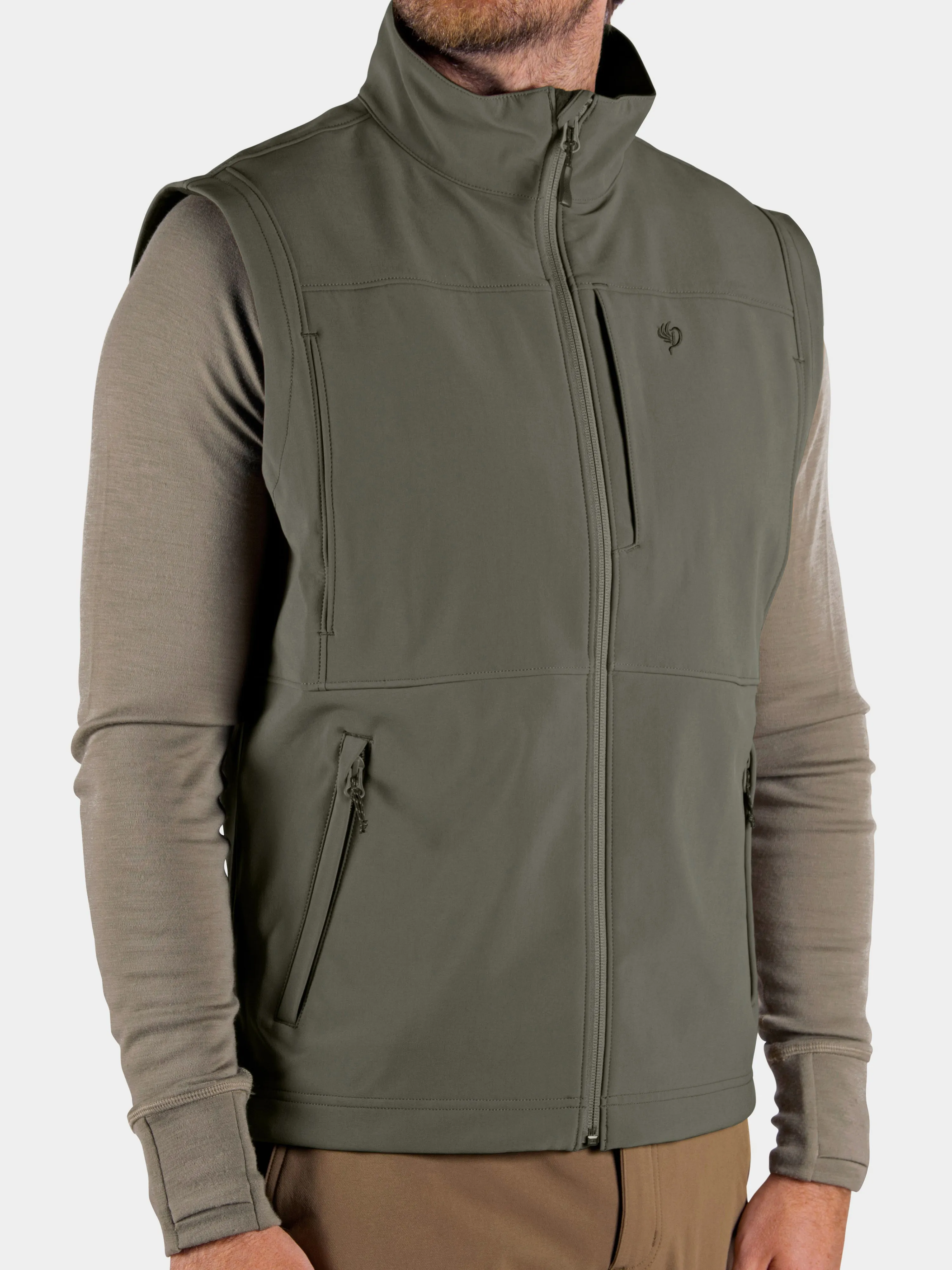 M's Contact Softshell Vest Moss