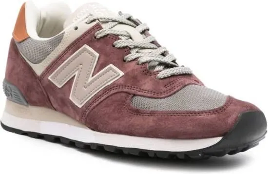 New Balance 576 panelled suede sneakers Red