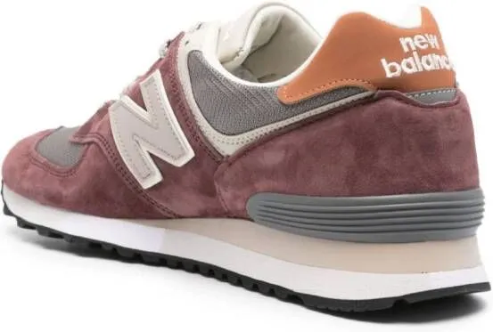 New Balance 576 panelled suede sneakers Red