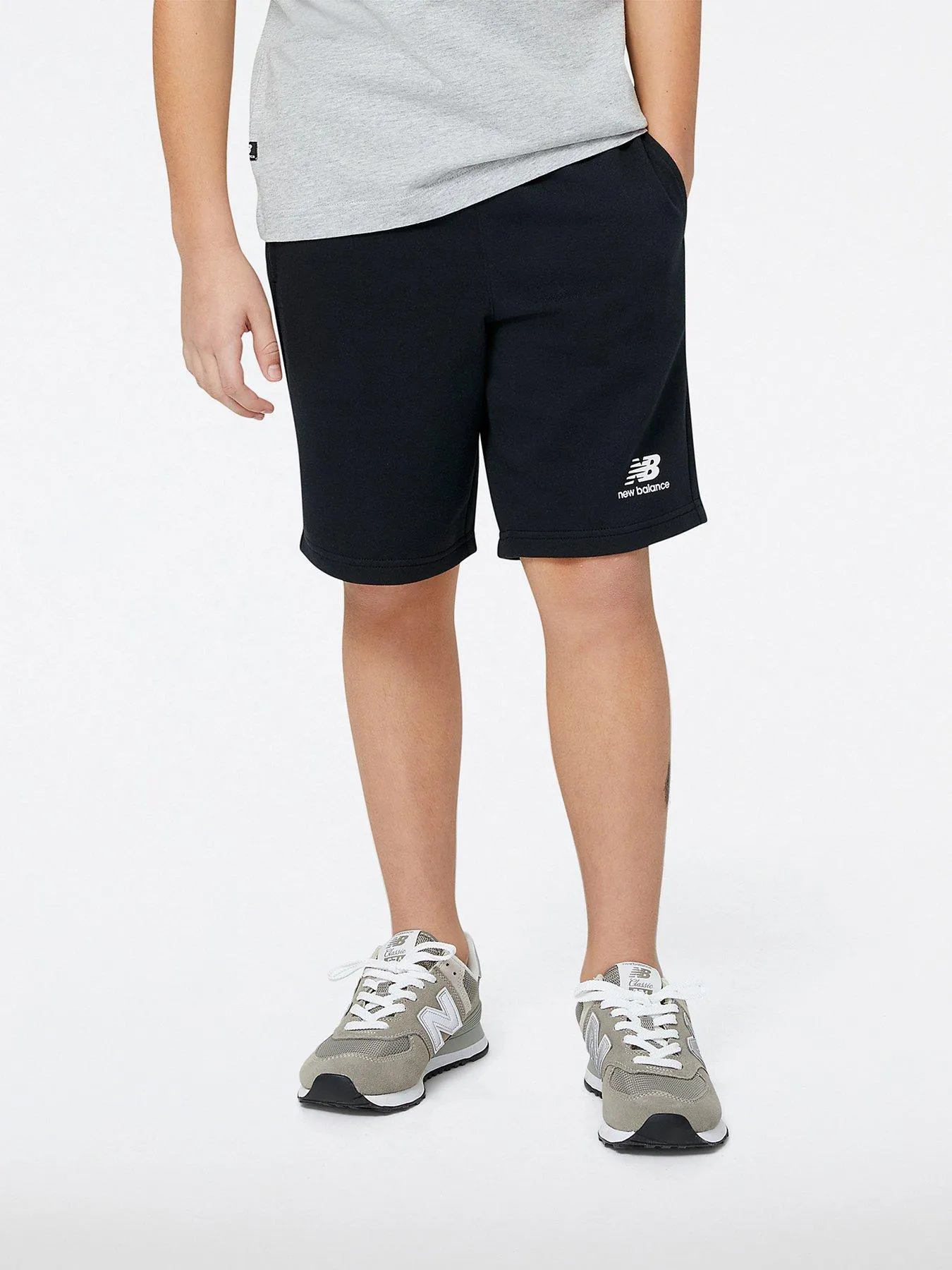 New Balance Essentials Stacked Logo Short - Black