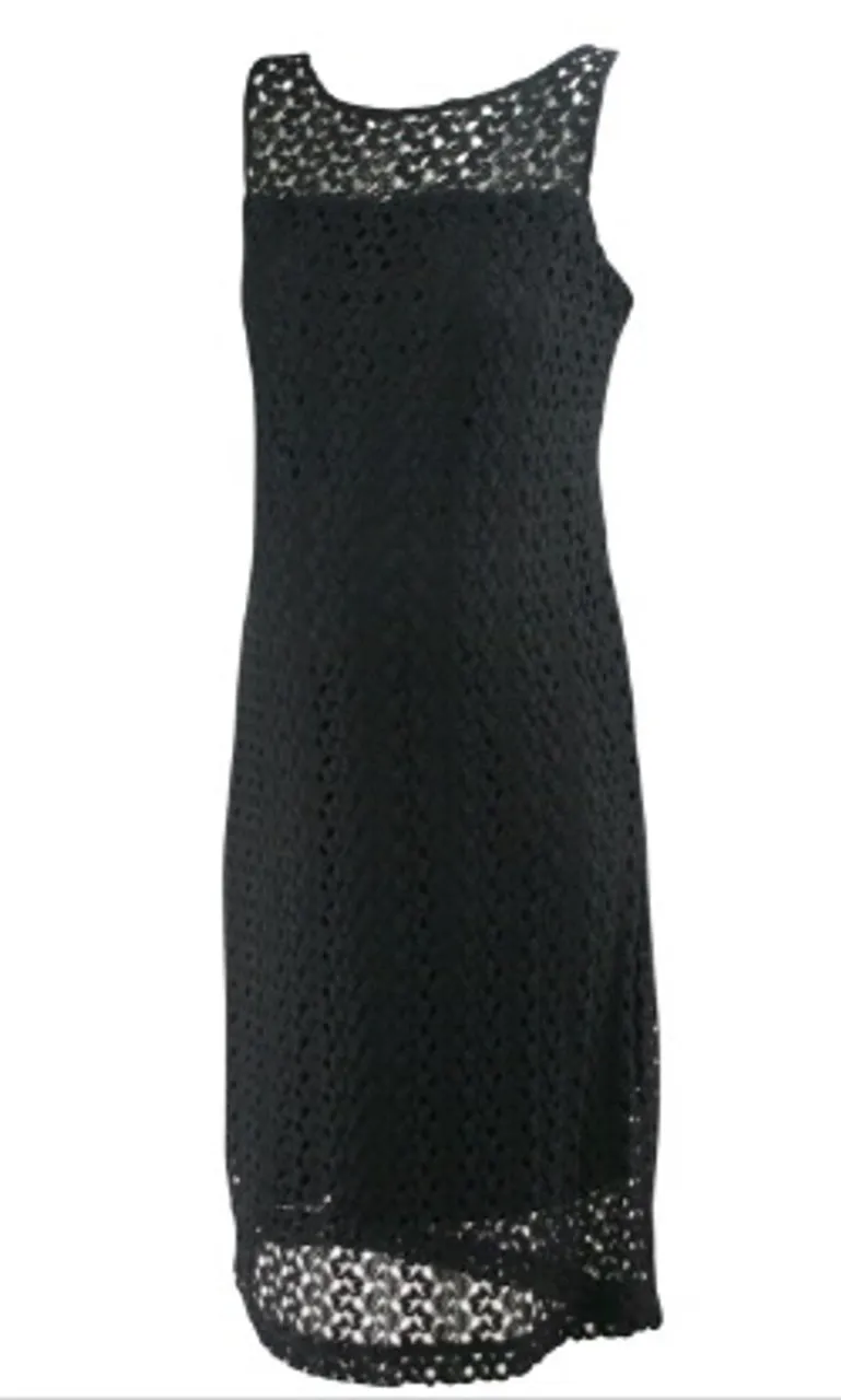 *New* Black Crochet A Pea in the Pod Maternity Sleeveless Maternity Dress (Size Large)