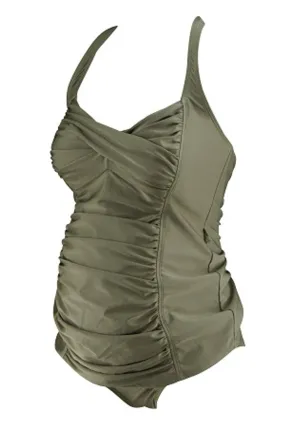 *New* Metallic Taupe A Pea in the Pod Maternity 2 Piece Maternity Tankini Set (Size Small)