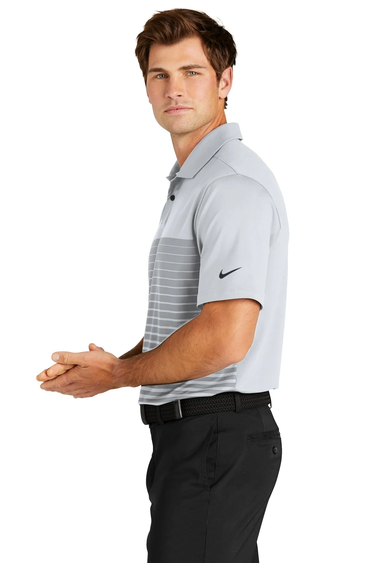 Nike Dri-FIT Vapor Block Customized Polos, Wolf Grey