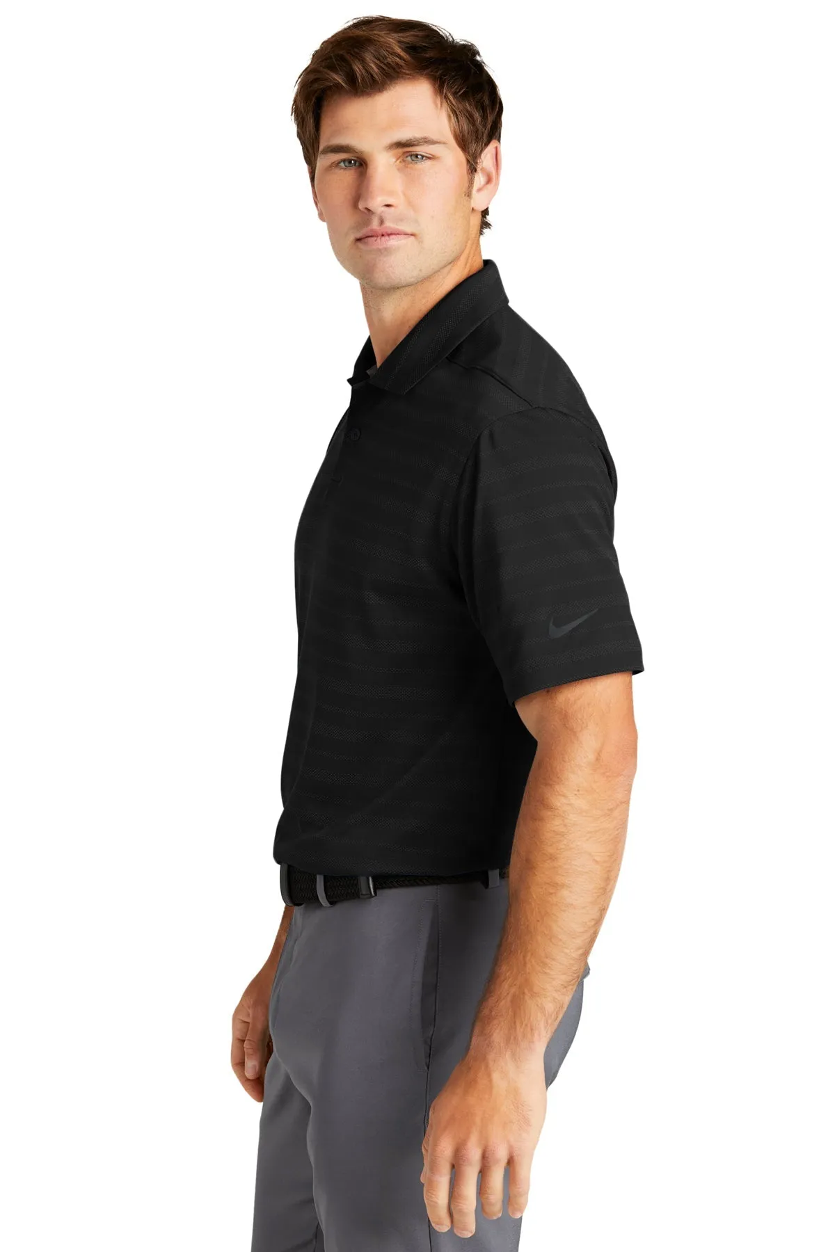 Nike Dri-FIT Vapor Jacquard Customized Polos, Black