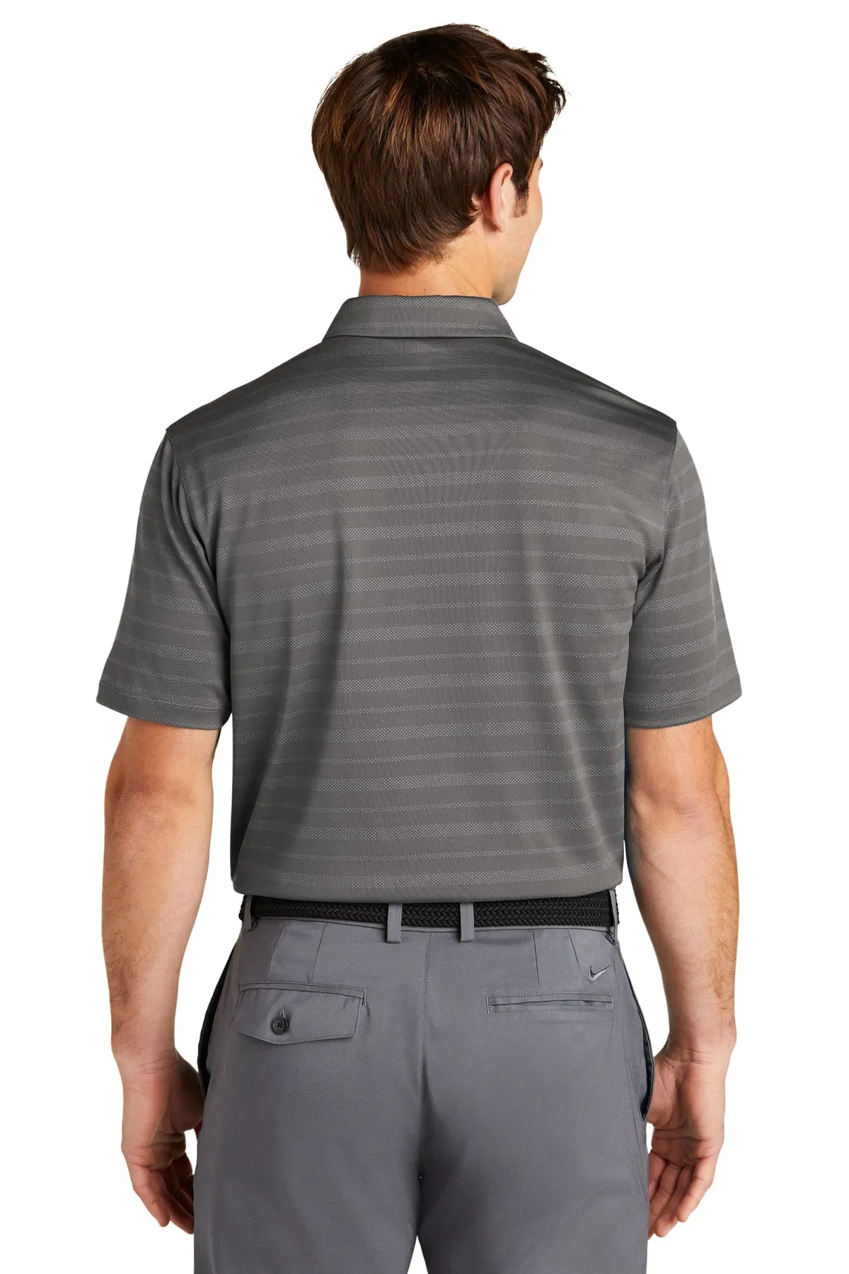 Nike Dri-FIT Vapor Jacquard Customized Polos, Dark Grey