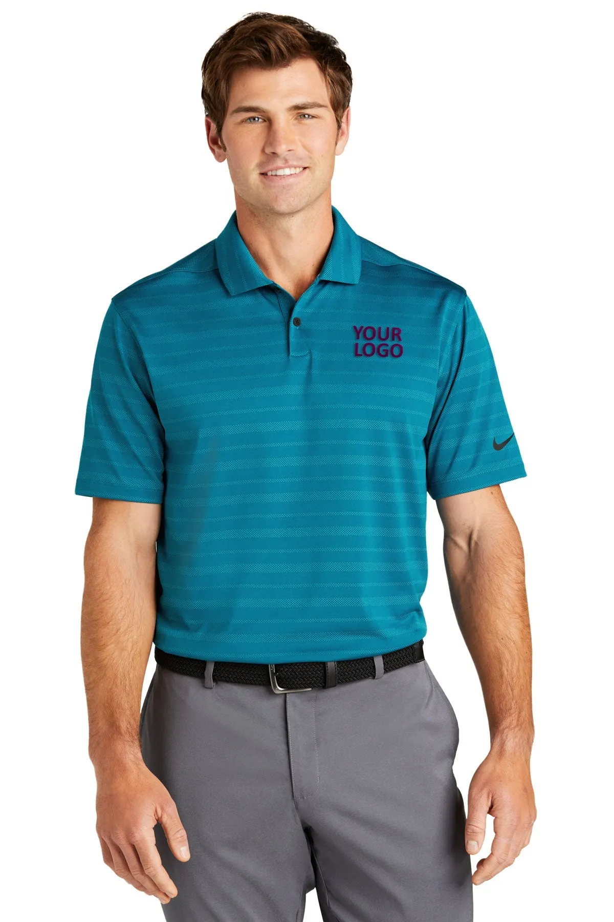 Nike Dri-FIT Vapor Jacquard Customized Polos, Marina