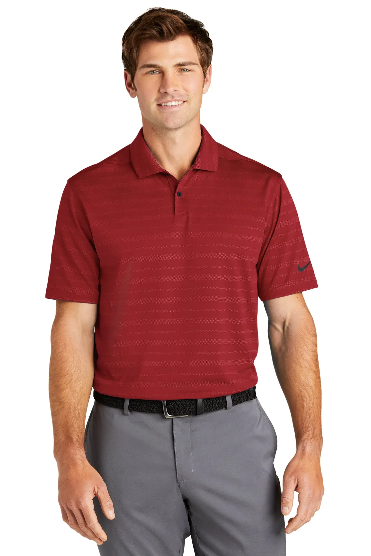 Nike Dri-FIT Vapor Jacquard Customized Polos, Team Red