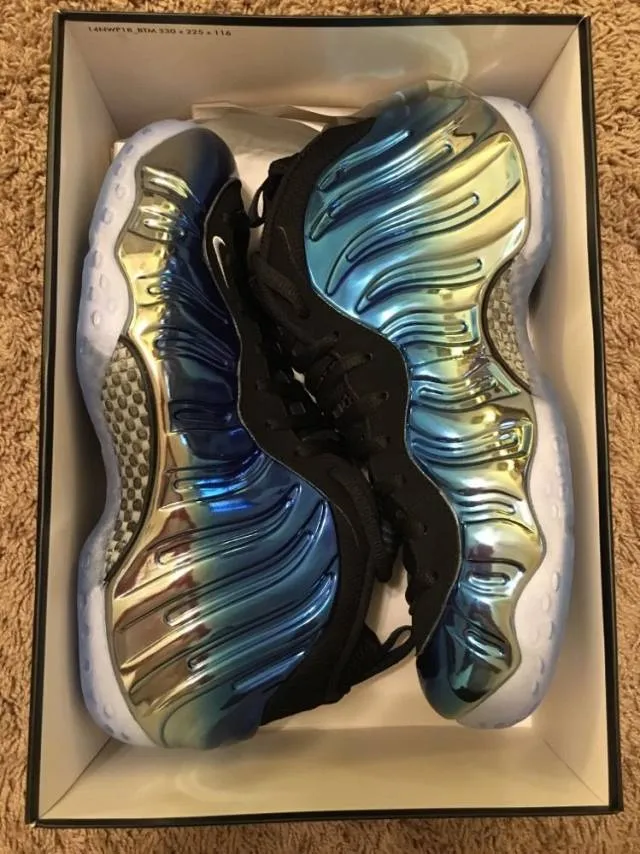 Nike Foamposite Blue Mirror Free shipping!