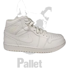 Nike-Jordan 1 Mid Triple White-Size 9