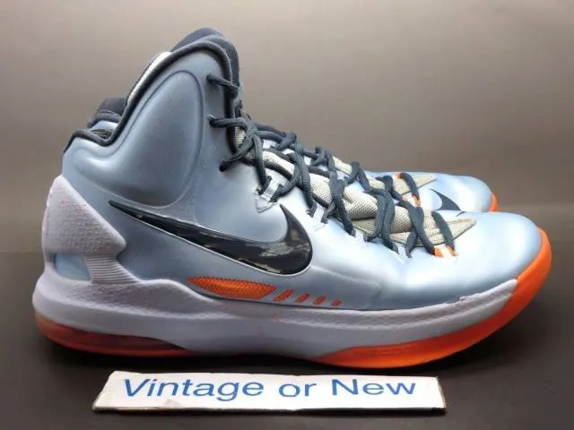 Nike kd v 5 ice blue total orange kevin durant sz 10