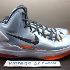 Nike kd v 5 ice blue total orange kevin durant sz 10