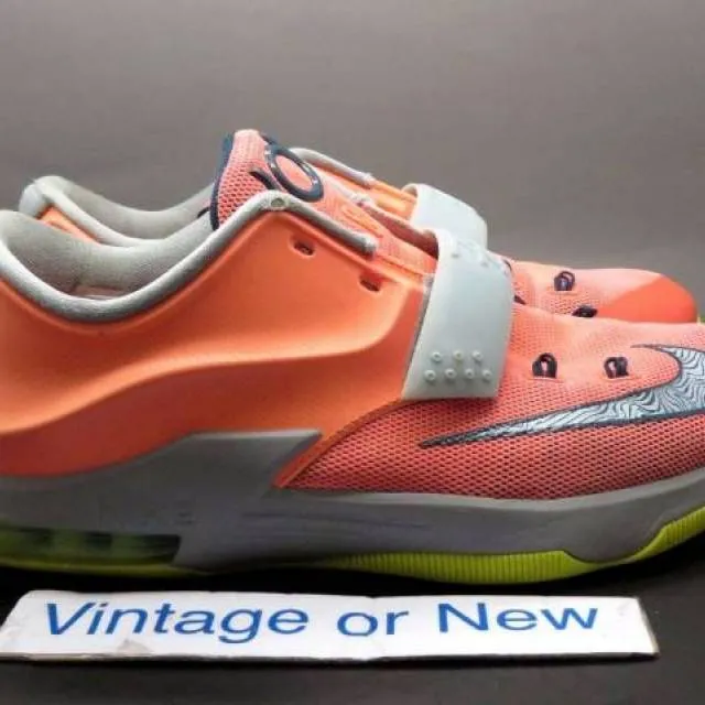 Nike kd vii 7 bright mango 35k degrees gs kevin durant sz 6.5y