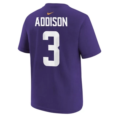 Nike Kids' Minnesota Vikings Jordan Addison #3 FUSE Name & Number T-Shirt