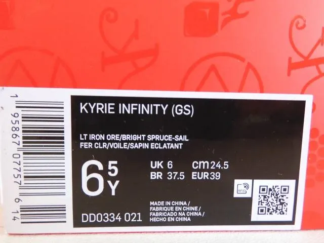 Nike kyrie 8 infinity gs light iron ore bright spruce