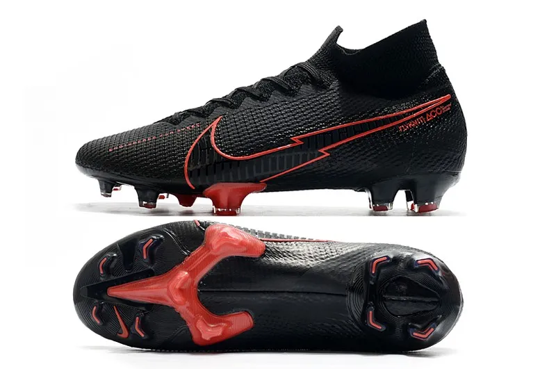 Nike Mercurial Superfly 7 Elite FG - Black/Black/Dark Smoke/Grey