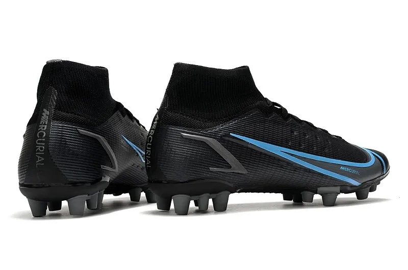 Nike Mercurial Superfly 8 Elite AG-PRO - Black Iron Grey University Blue