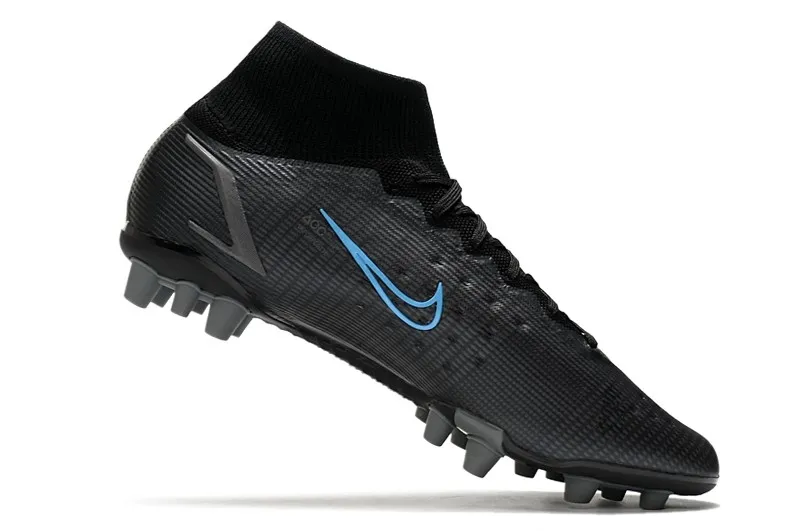 Nike Mercurial Superfly 8 Elite AG-PRO - Black Iron Grey University Blue